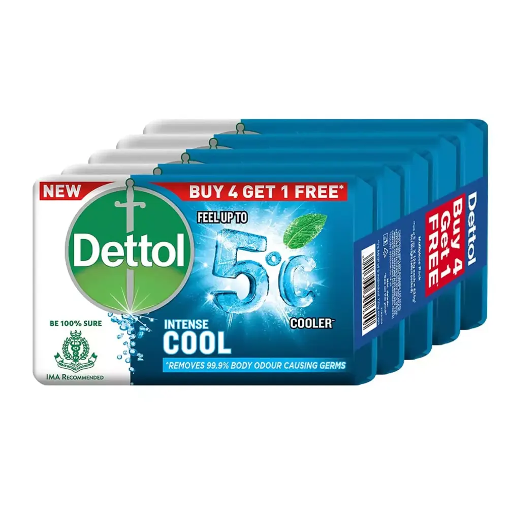 Dettol Intense Cool Buy 4 Get 1 Free 5 X 125G
