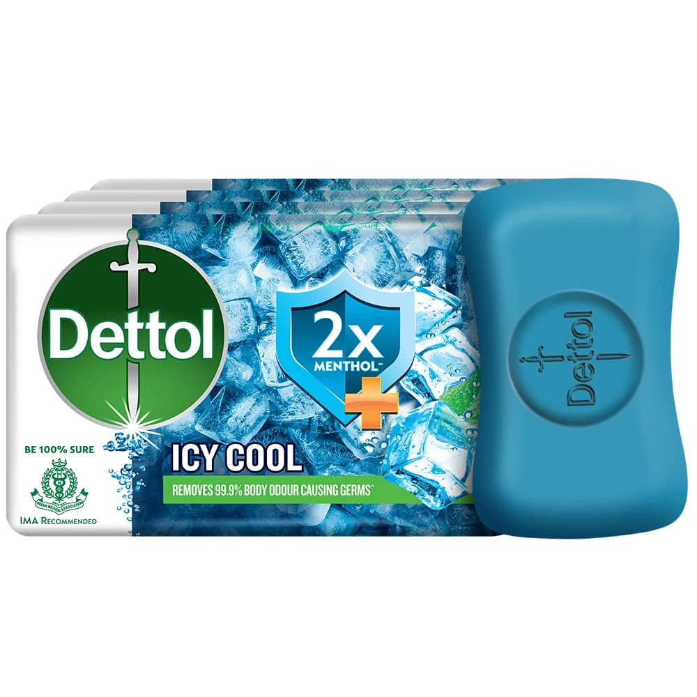 Dettol 2X Menthol Icy Cool Bathing Bar 75Gx 4N= 300G