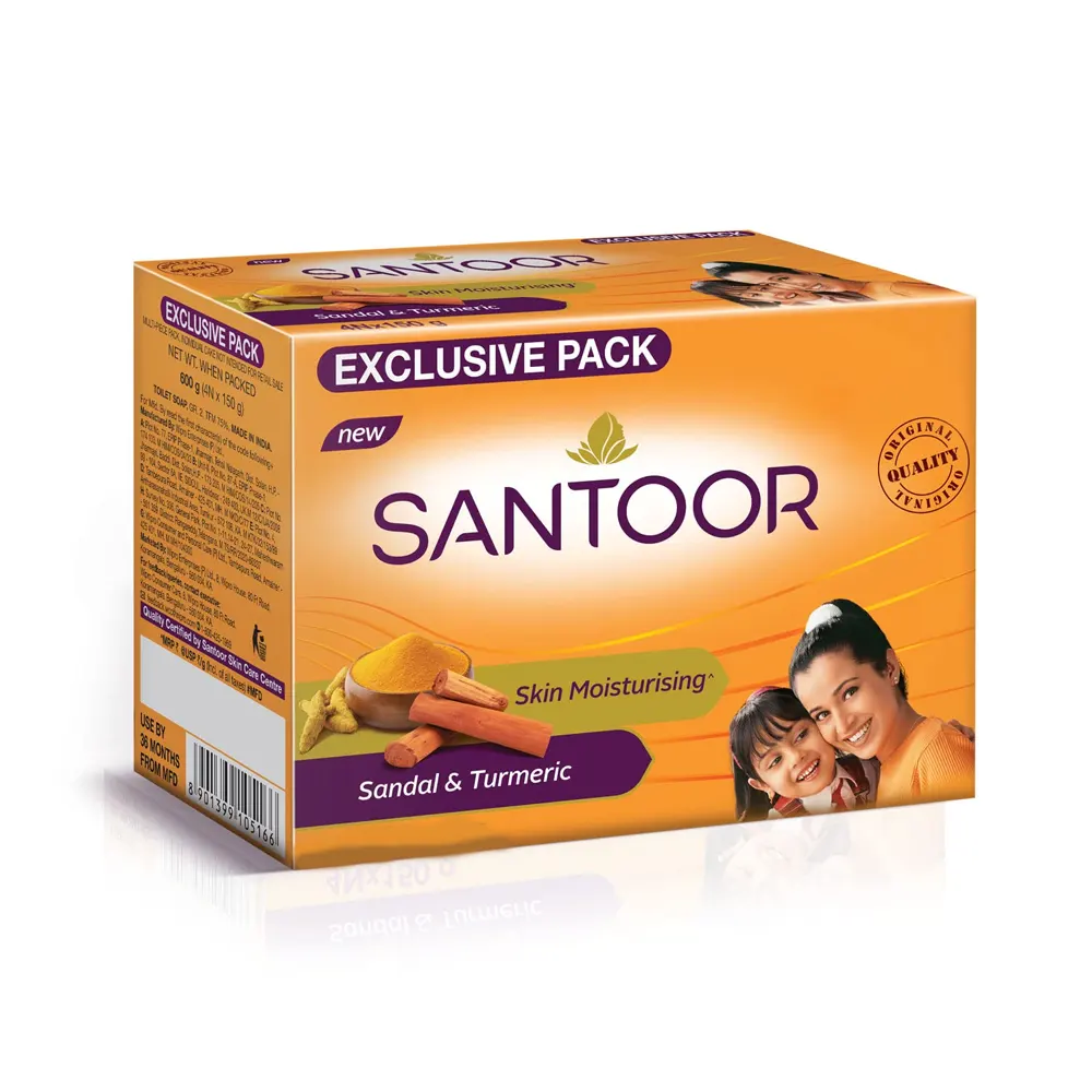Santoor Total Skin Care With Sandal And Turmeric 4X46G