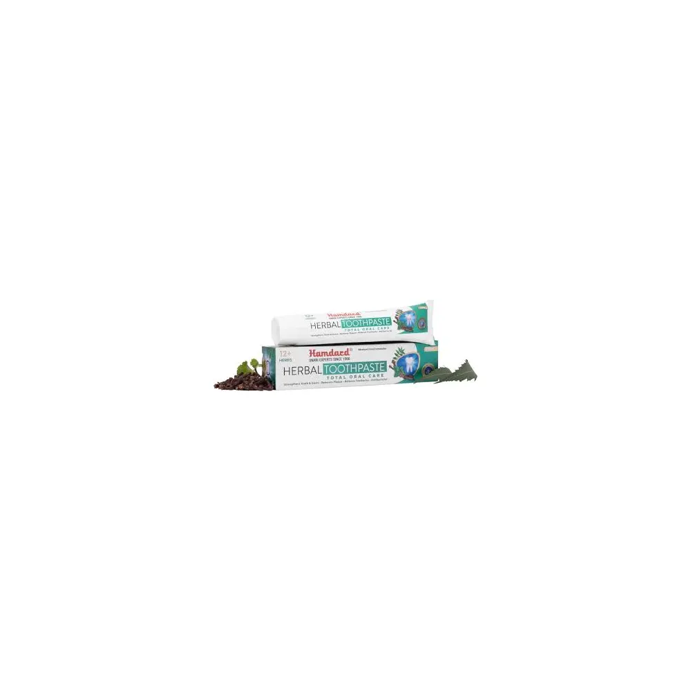 Hamdard Herbal Toothpaste Total Oral Care 12+ Herbs 50G