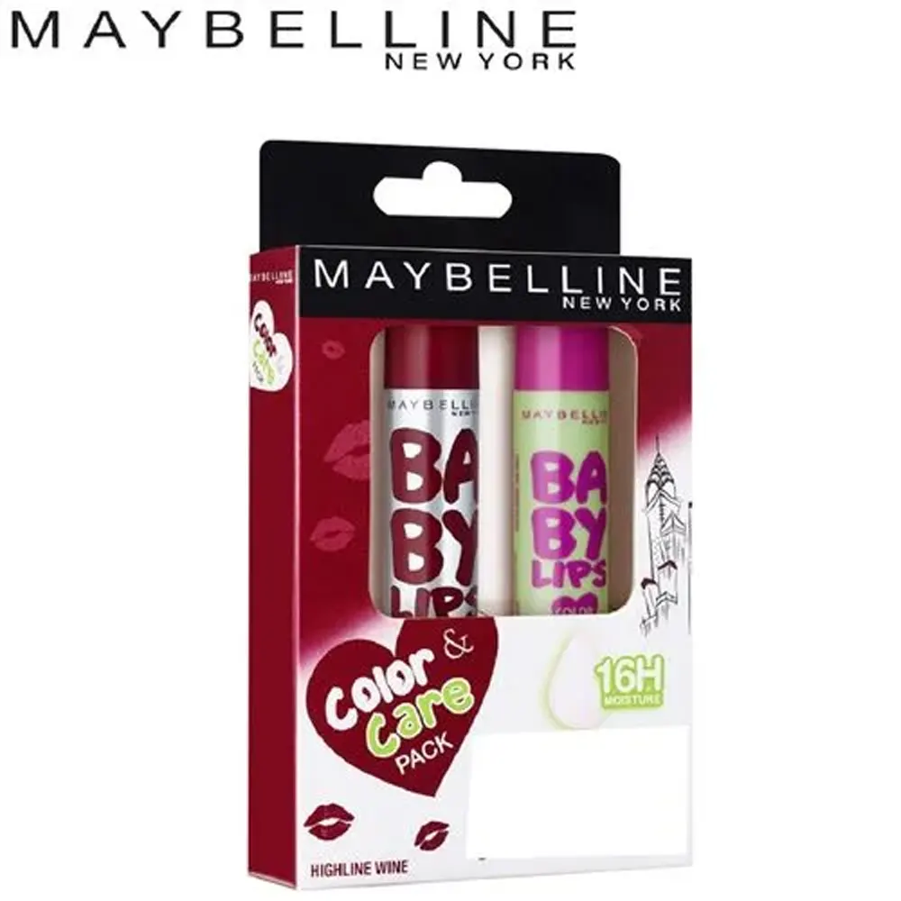 Maybelline Baby Lips Watermelon Smooth 4G + Baby Lips Color Highline Wine 4G