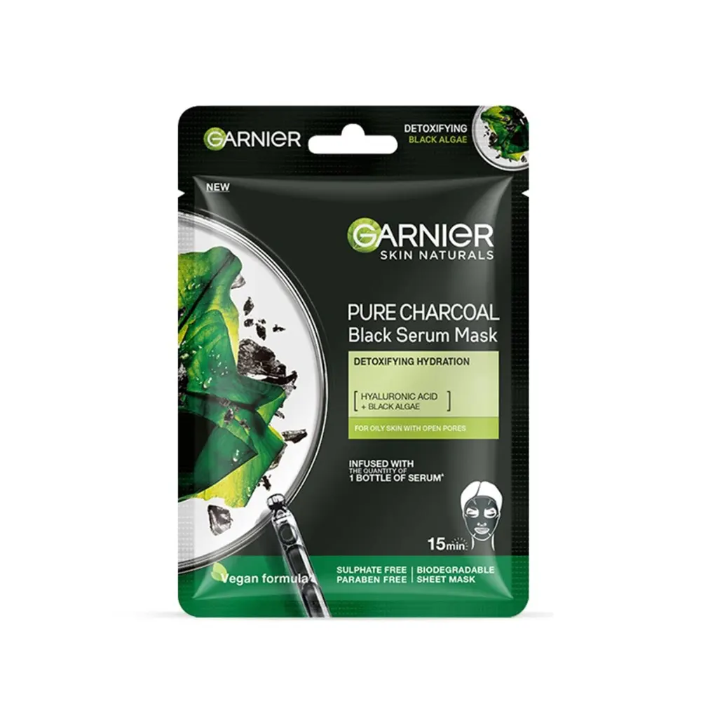 Garnier Skin Naturals Black Serum Mask Pure Charcoal 28G