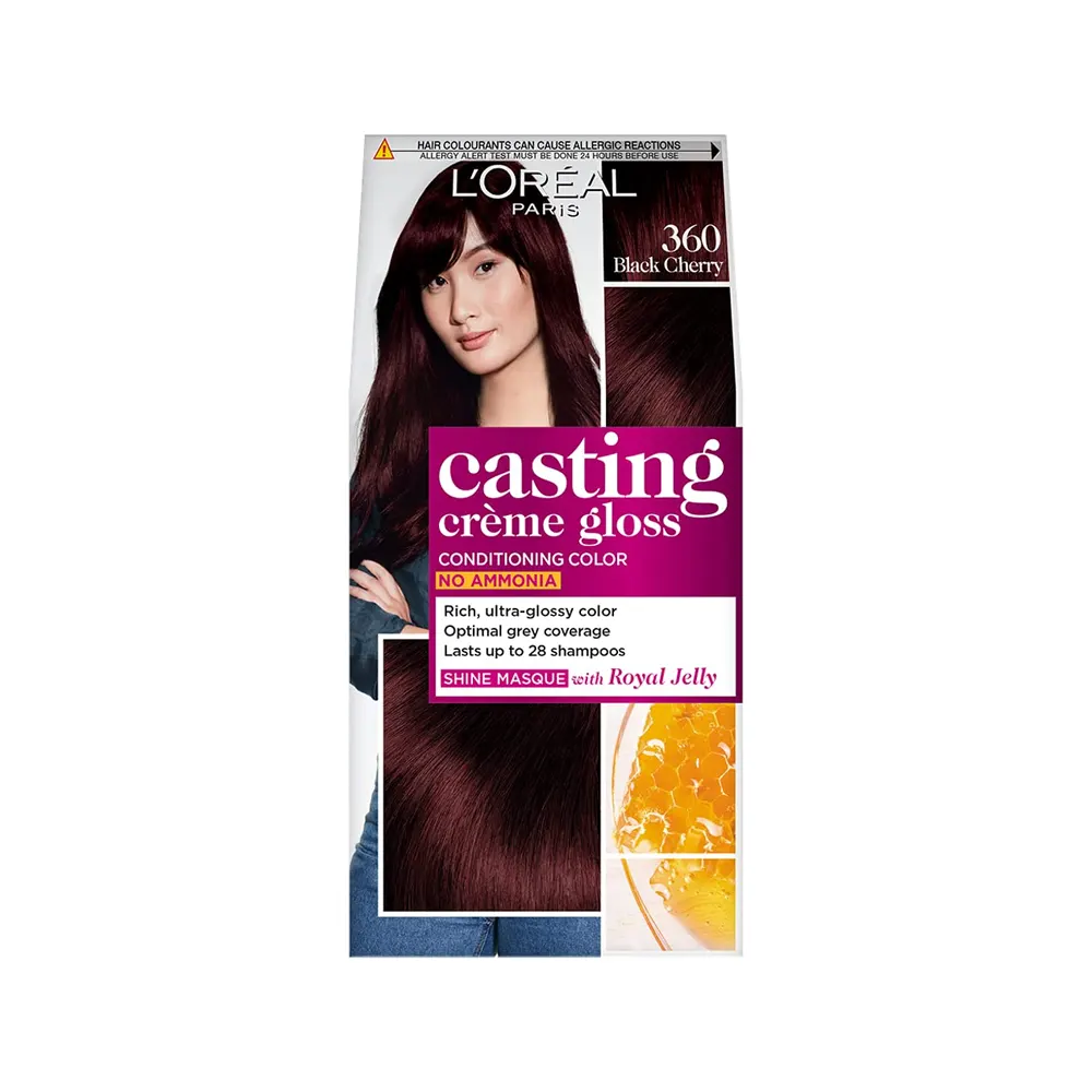 L'Oreal Paris 360 Black Cherry Casting Creme Gloss 87.5G + 72Ml