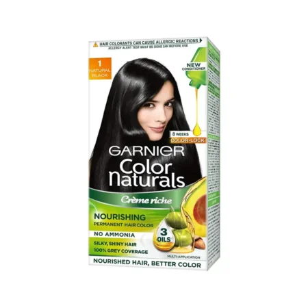 GARNIER COLOR NATURALS 1 NATURAL BLACK NOURISHING PERMANENT HAIR COLOR 30G