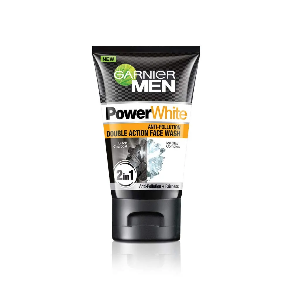 Garnier Men Power White Anti Pollution Double Action Face Wash 100G