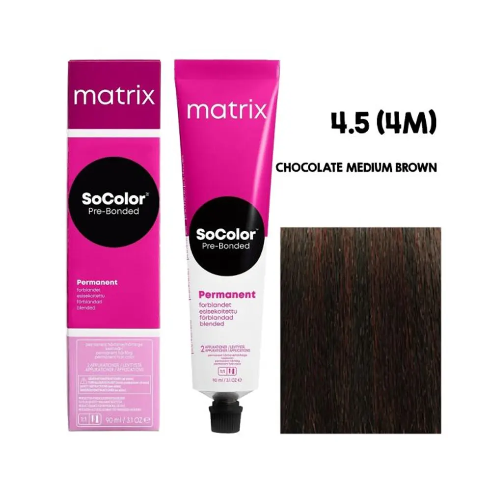 Matrix Socolor Kera-Protect Technology 4.5 4M Chocolate Medium Brown 90G
