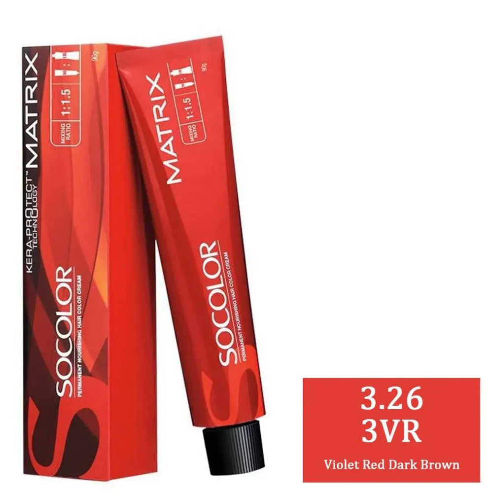 Matrix Socolor Kera-Protect Technology 3.26 3Vr Violet Red Dark Brown 90G