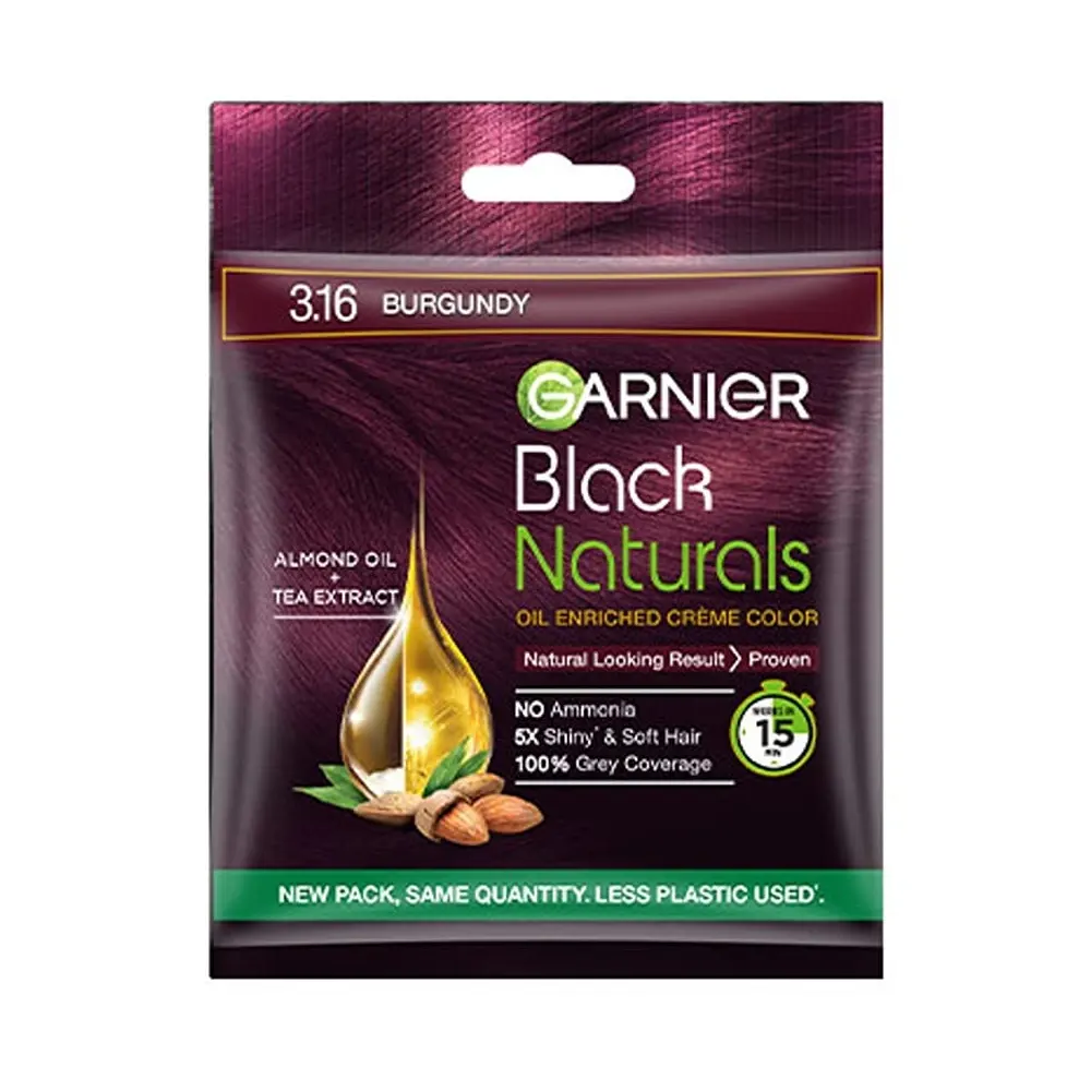 Garnier Black Naturals 3.16 Natural Burgundy Oil-Enriched Cream Colour 20Ml+20G