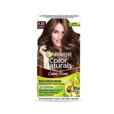 GARNIER COLOR NATURALS CREME RICHE 5.32 TAAPSEE'S CARAMEL BROWN NOURISHING PERMANENT HAIR COLOR 70ML+60G