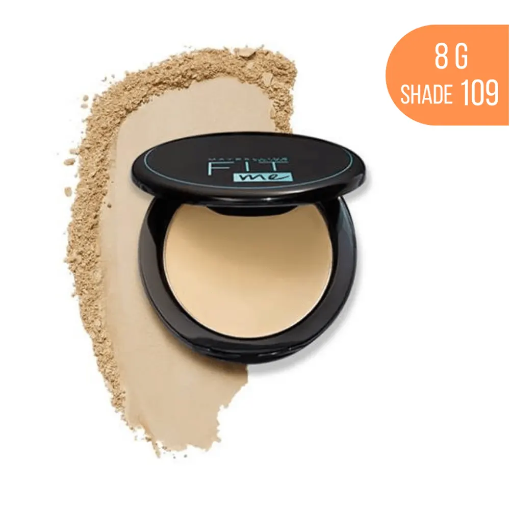 Maybelline White Superfresh Fit Me Matte+Poreless Compact Powder 109 Light Ivory 8G