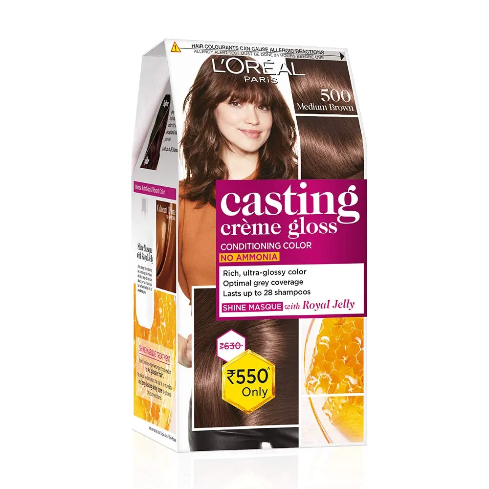 L'Oreal Paris 500 Medium Brown Casting Creme Gloss 192.5Ml
