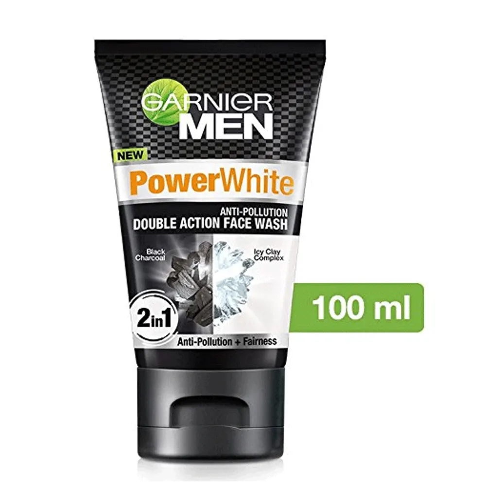 Garnier Men Power White Anti Pollution Double Action Face Wash 2 In 1 100G
