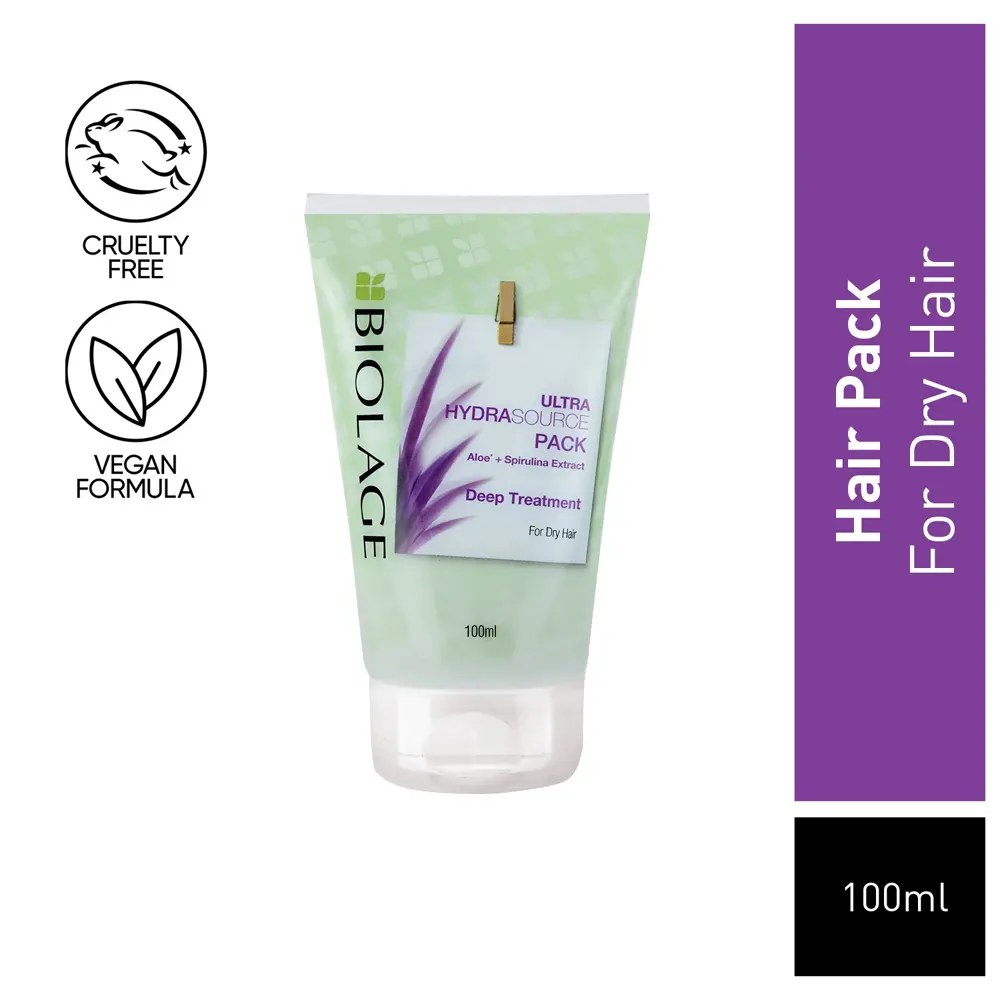 Biolage Ultra Hydra Source Pack Aloe + Spirulina Extract Deep Treatment For Dry Hair 100Ml