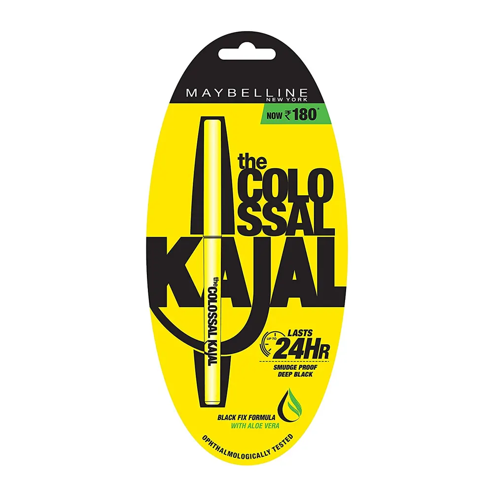 Maybelline The Colossal Kajal Black Fix Formula With Aloe Vera 0.35G
