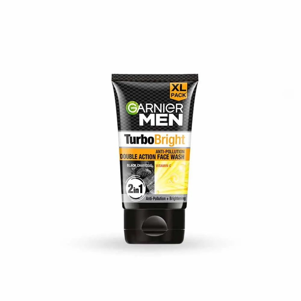 Garnier Men Turbo Bright Anti Pollution Double Action Face Wash 2 In 1 150G
