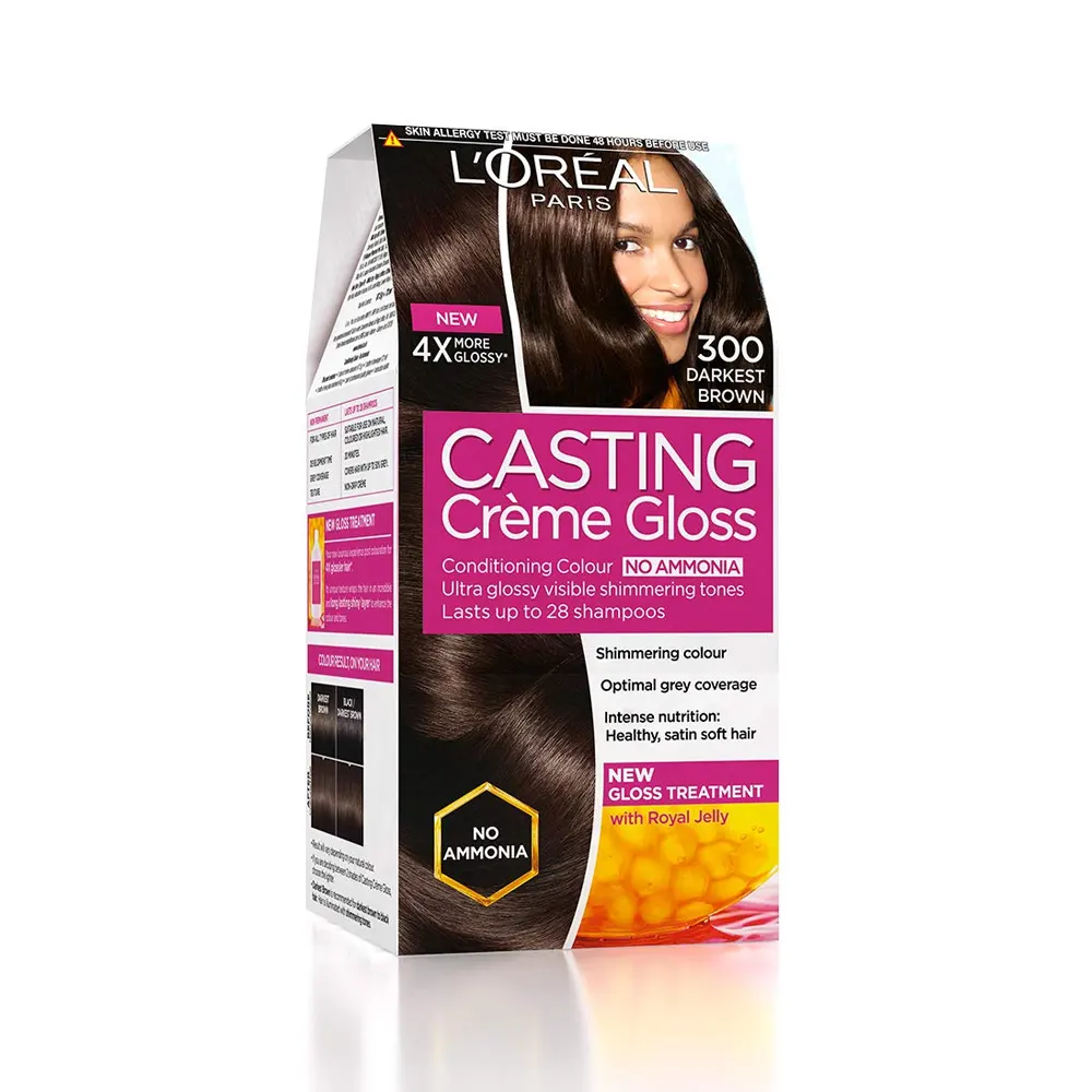 L'Oreal Paris 300 Darkest Brown Casting Creme Gloss 87.5G + 72Ml + 82.5Ml
