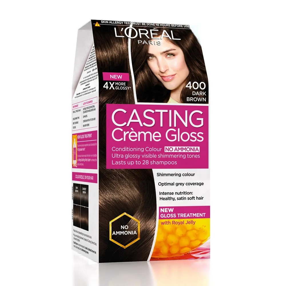 L'Oreal Paris 400 Dark Brown Casting Creme Gloss 87.5G + 72Ml + 82.5Ml
