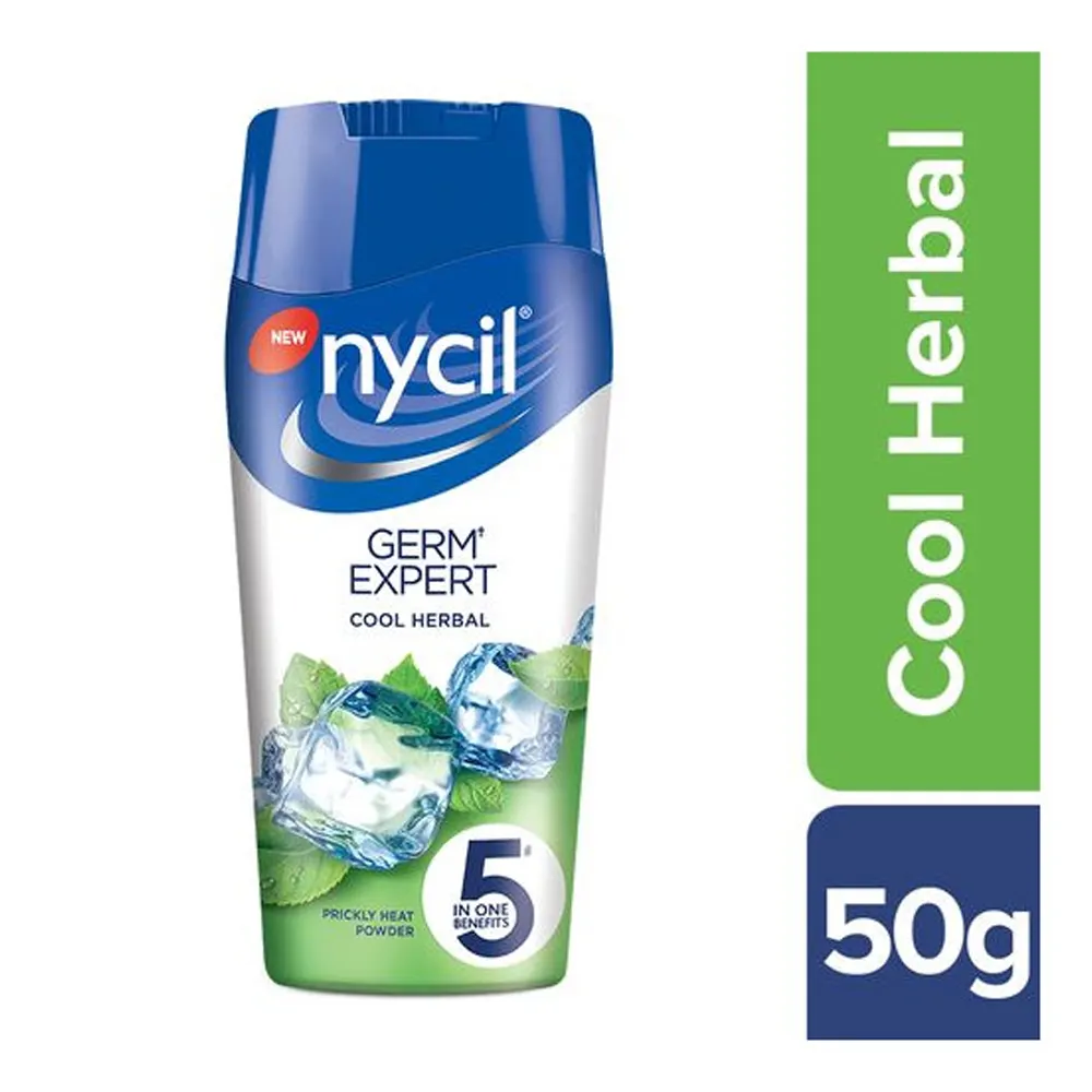 Zydus Wellness Nycil Germ Expert Cool Herbal Prickly Heat Powder 50G