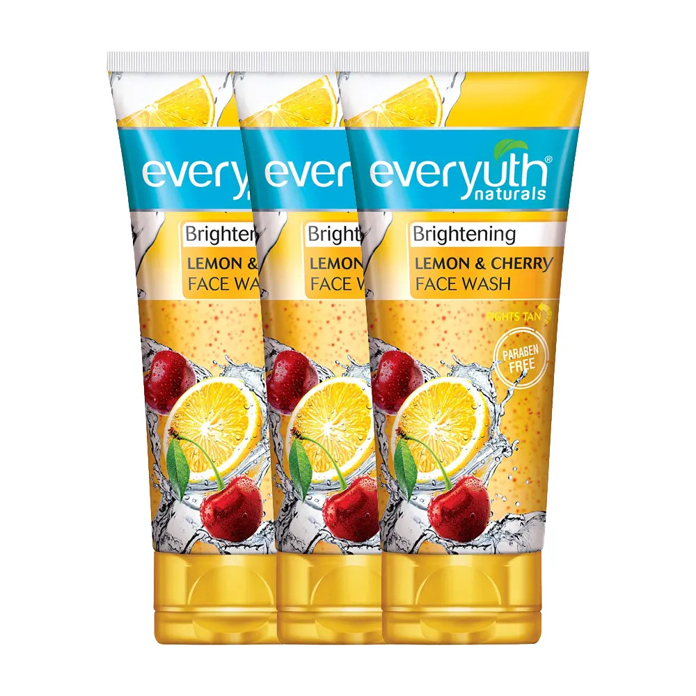 Everyuth Naturals Brightening Lemon & Cherry Face Wash B2G1 3X50G