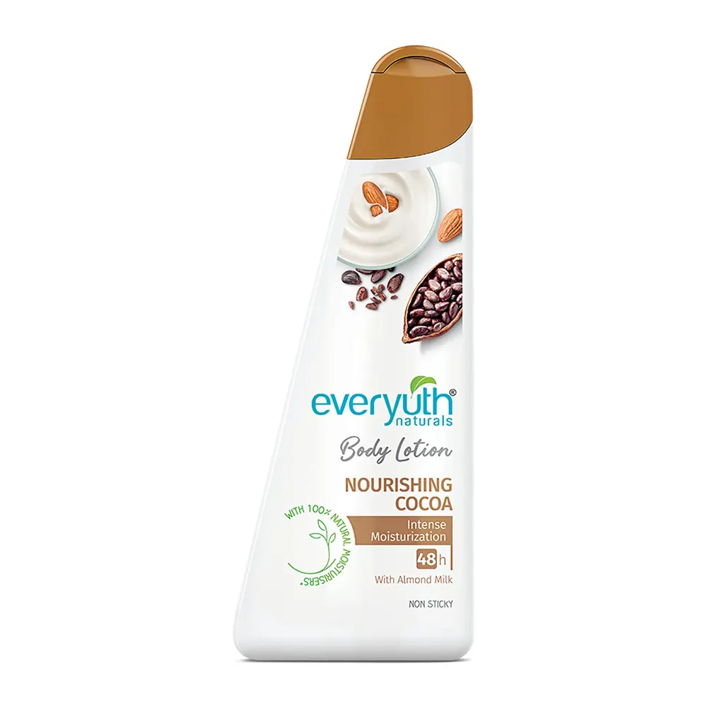 Zydus Wellness Everyuth Naturals Body Lotion Nourishing Cocoa Intense Moisturization With Almond Milk 100Ml