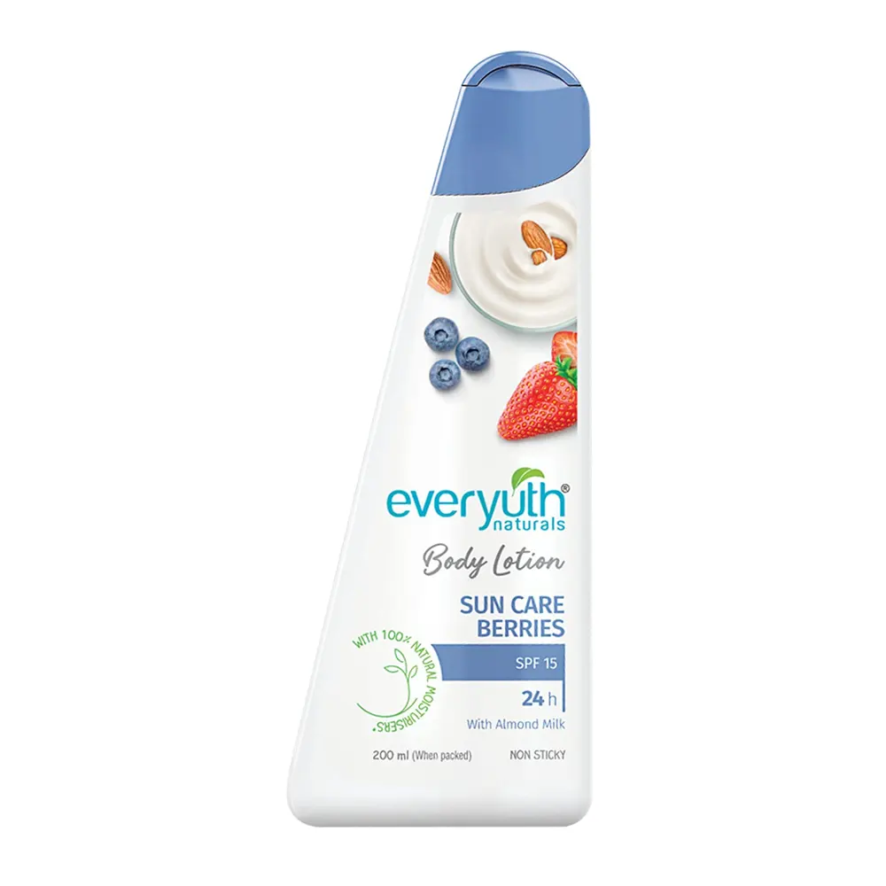Zydus Wellness Everyuth Naturals Body Lotion Sun Care Berries Spf15 200Ml