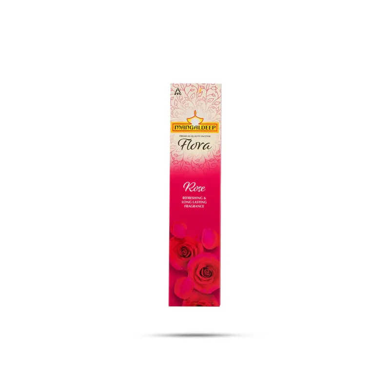 Itc Mangaldeep Premium Quality Incense Flora Rose Refreshing &Amp; Long Lasting Fragrance 14G