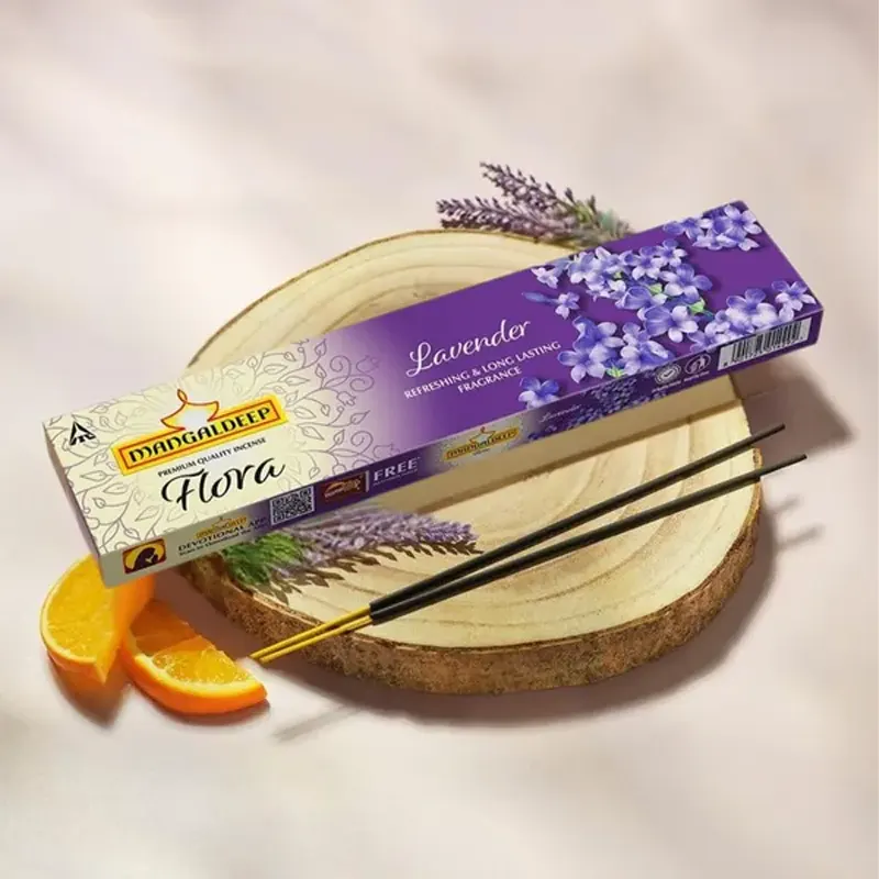 Itc Mangaldeep Premium Quality Incense Flora Lavender Refreshing &Amp; Long Lasting Fragrance 14G