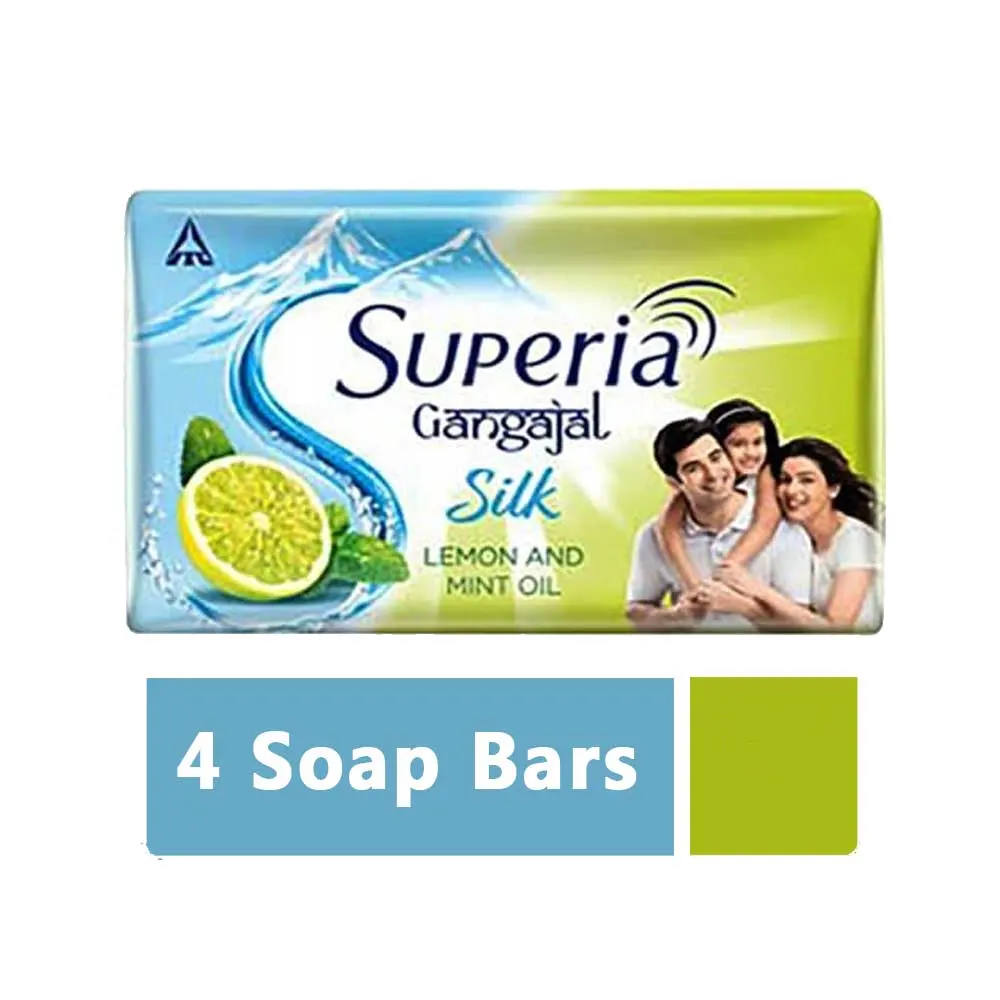 Itc Superia Silk Mint Oil And Lemon Bathing Bar 400G