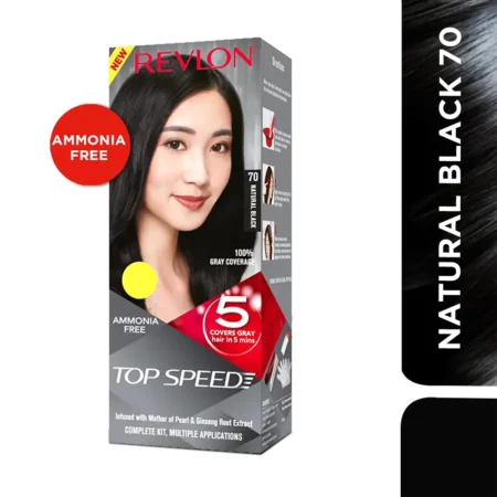 REVLON TOP SPEED HAIR COLOR 70 NATURAL BLACK 40G+40G+15ML