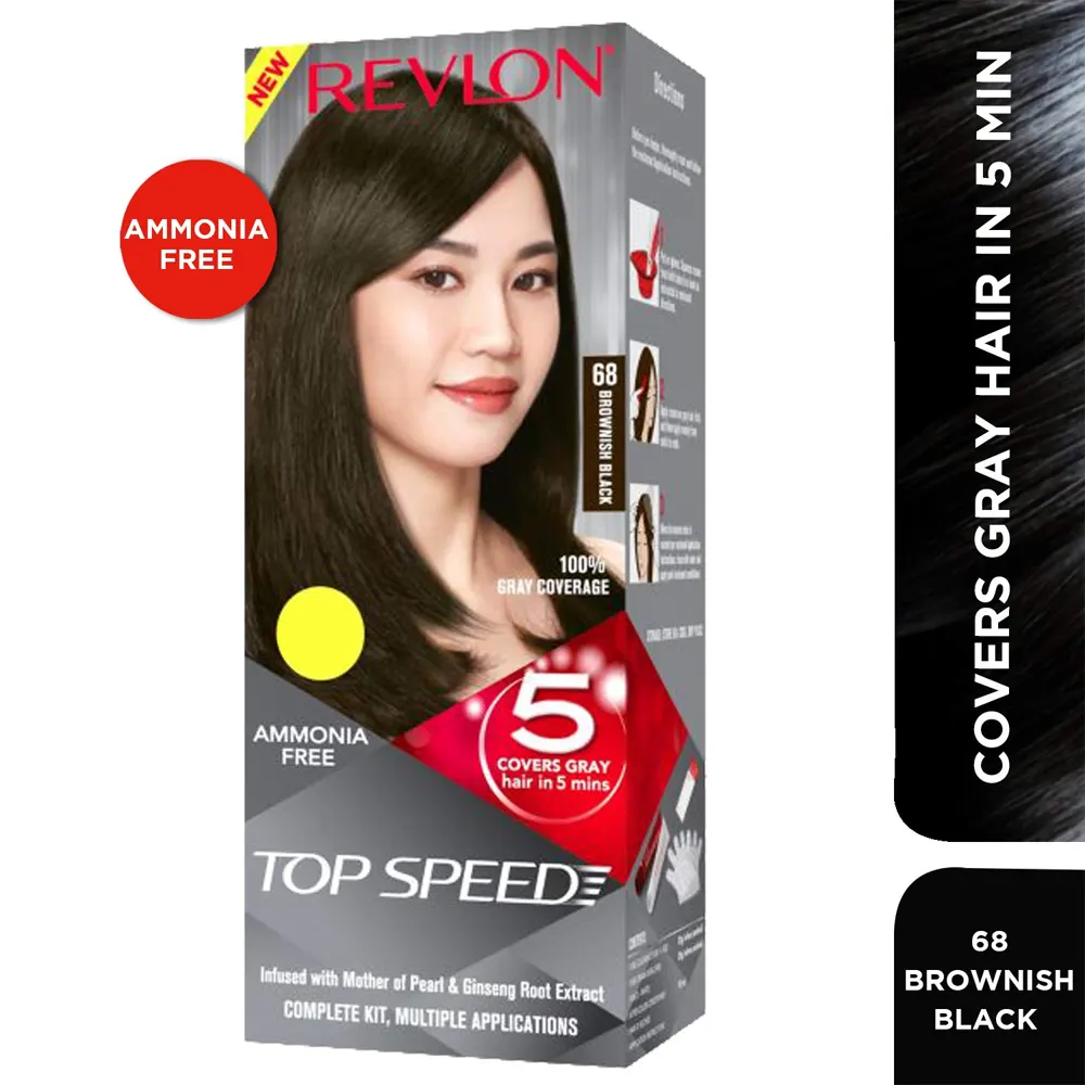 Revlon Top Speed 68 Brownish Black 80G + 15Ml