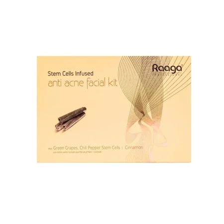 Raaga Professional Stem Cells Infused Anti Acne Facial Kit With Green Grapes, Chili Pepper Stem Cells  Cinnamon 1Kit 51G+10Ml