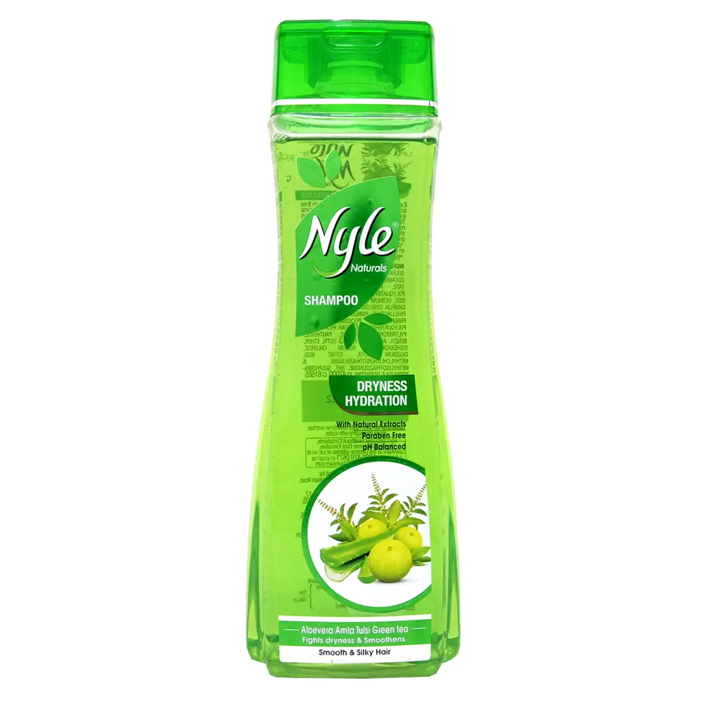 Nyle Naturals Advanced Shampoo Dryness Hydration Aloevera Amla Tulsi Green Tea 400Ml