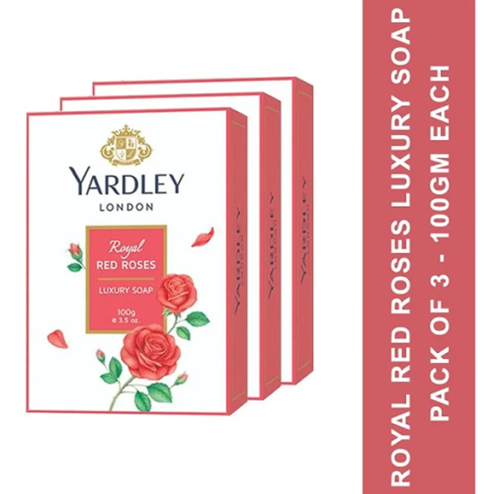 Yardley London Royal Red Rose Luxury Soap 3 X 100G