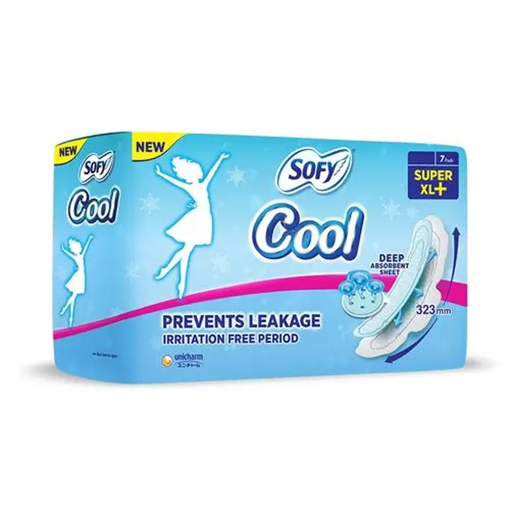 Sofy Cool Prevents Leakage Irritation Free Period Super Xl 7 Pads