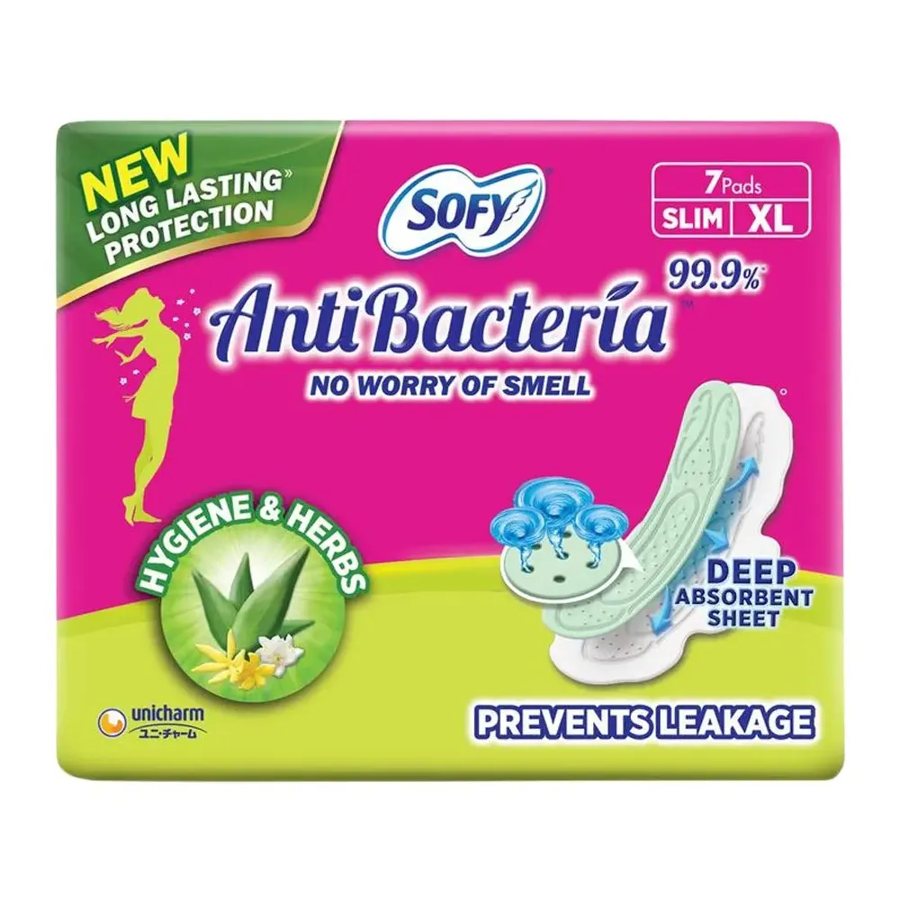 Sofy Anti Bacteria 99.9% Hygiene And Herbs Slim 7N