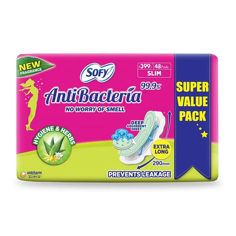 Sofy Anti Bacteria 99.9% Extra Long 48N