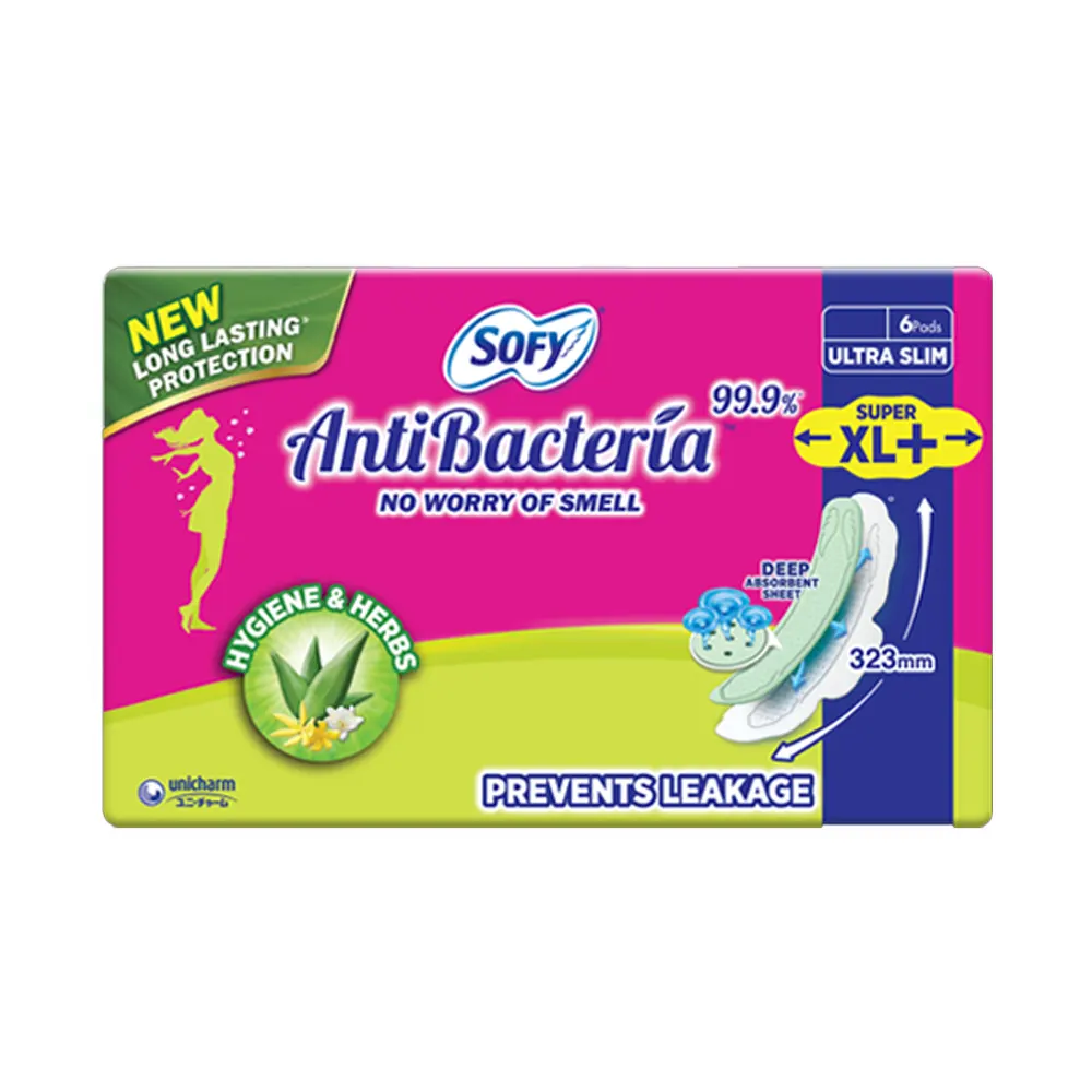 Sofy Anti Bacteria Super Xl+ Ultra Slim 6 Pieces