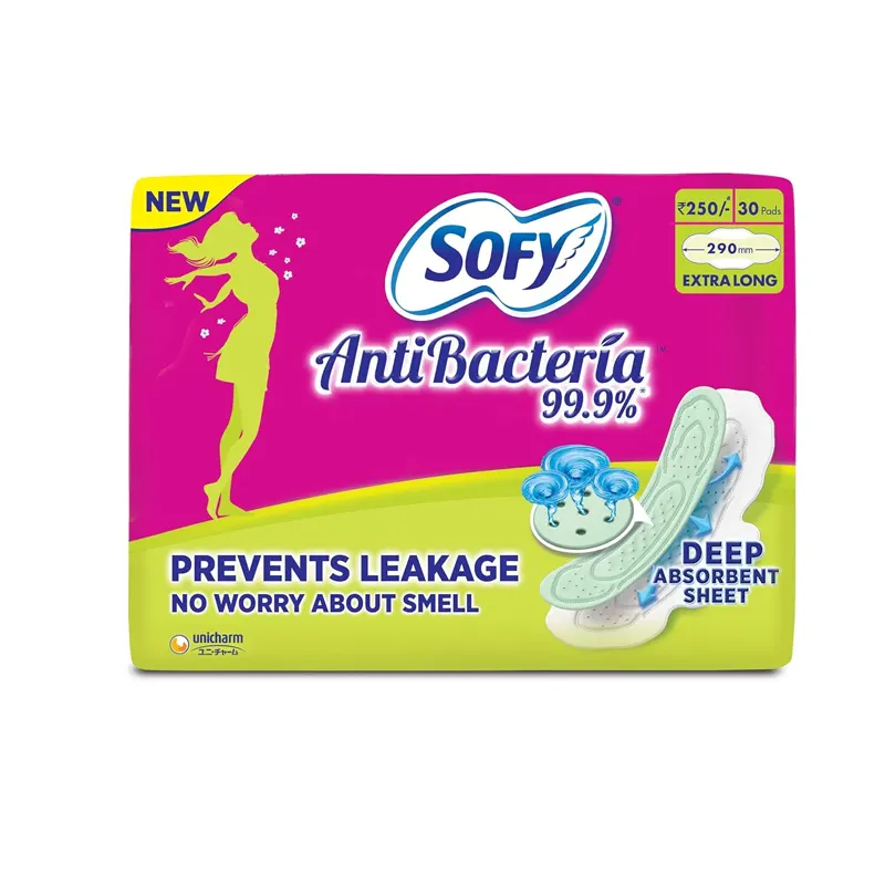 Sofy Anti Bacteria 99.9% No Worry Of Smell Ultra Slim Xl- 323Mm 30Pads