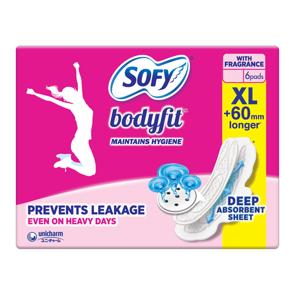 Sofy Bodyfit Maintains Hygiene Deep Absorption Xl +60Mm Longer 6 Pads