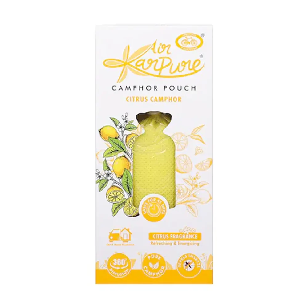 Air Karpure Camphor Pouch Citrus Camphor Citrus Fragrance Refreshing &Amp; Energizing 60Gm