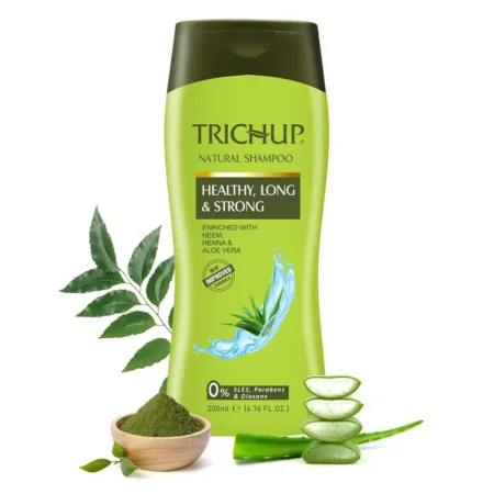 TRICHUP NATTURAL SHAMPOO HEALTH, LONG & STRONG ENRICHED WITH NEEM, HENNA & ALOE VERA 100ML