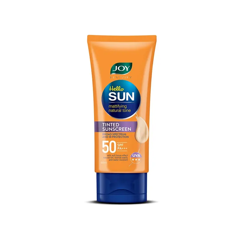 Joy Revivify Hello Sun Mattifying Natural Tone Tinted Sunscreen Broad Spectrum With Ir Protection 50Spf Pa +++ 60Ml