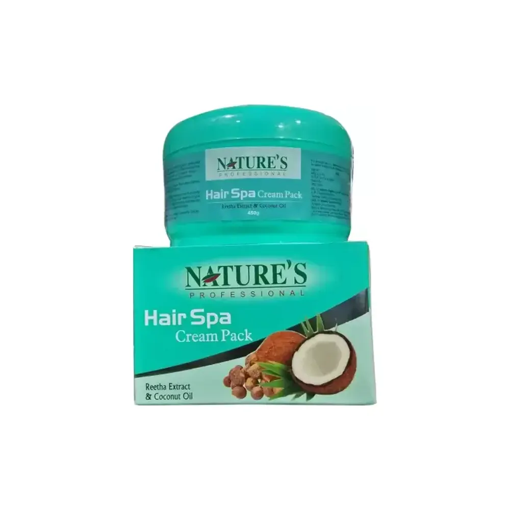 Nature'S Professional Hair Spa Cream Pack Reetha Extract And Coconut Oil 500G