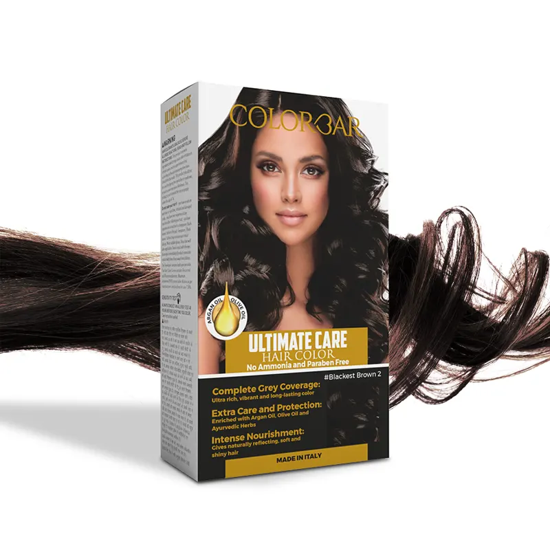 Colorbar Ultimate Care Hair Color 2 Blackest Brown No Amoonia And Paraben Free 60Ml+60Ml+25Ml=145Ml