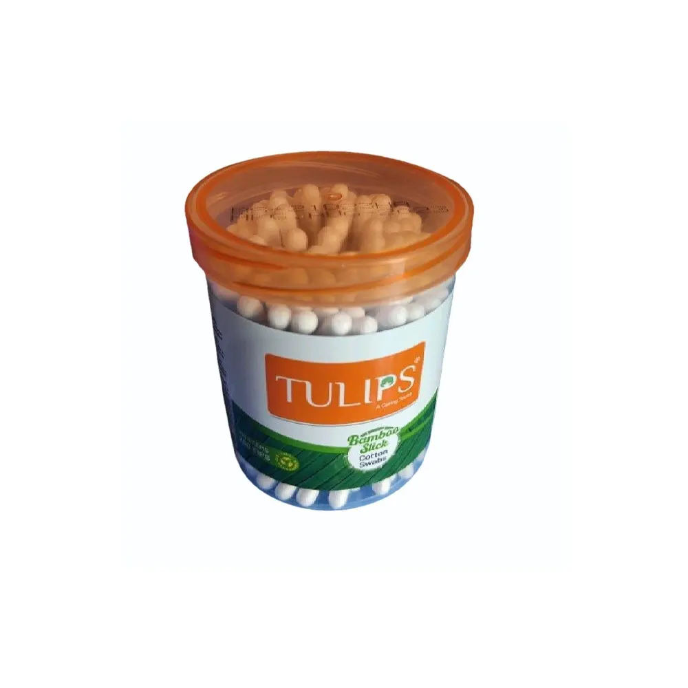 Tulips Cotton Swabs Bamboo Stick 100N