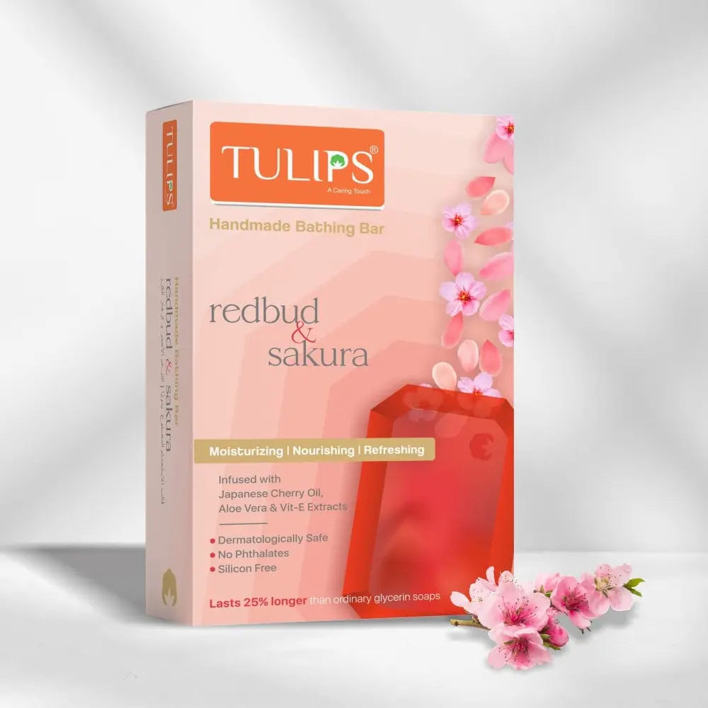 Tulips Handmade Bathing Bar Redbud & Sakura 125G