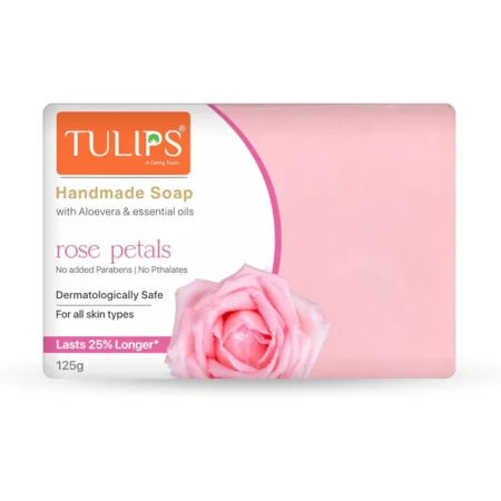 Tulips Hanmmade Bathing Bar Rose Petals For All Skin Types 125G
