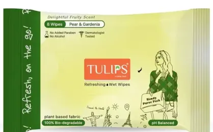 Tulips Refreshing Wet Wipes Made With Plants-Based Fiber Caramel Cream 8N
