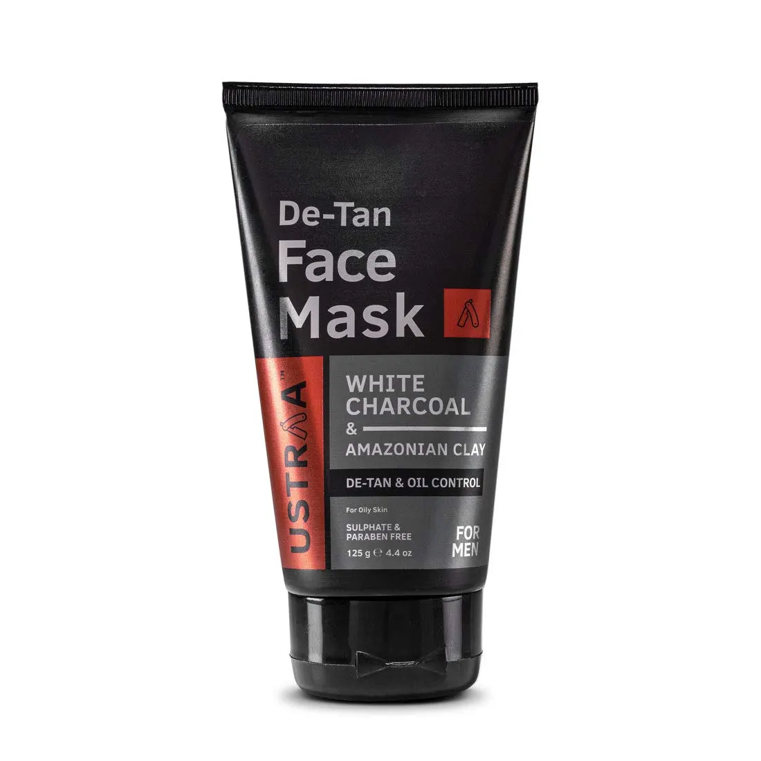 Ustraa De Tan Face Mask White Charcoal And Amazonian Clay For Men 125G