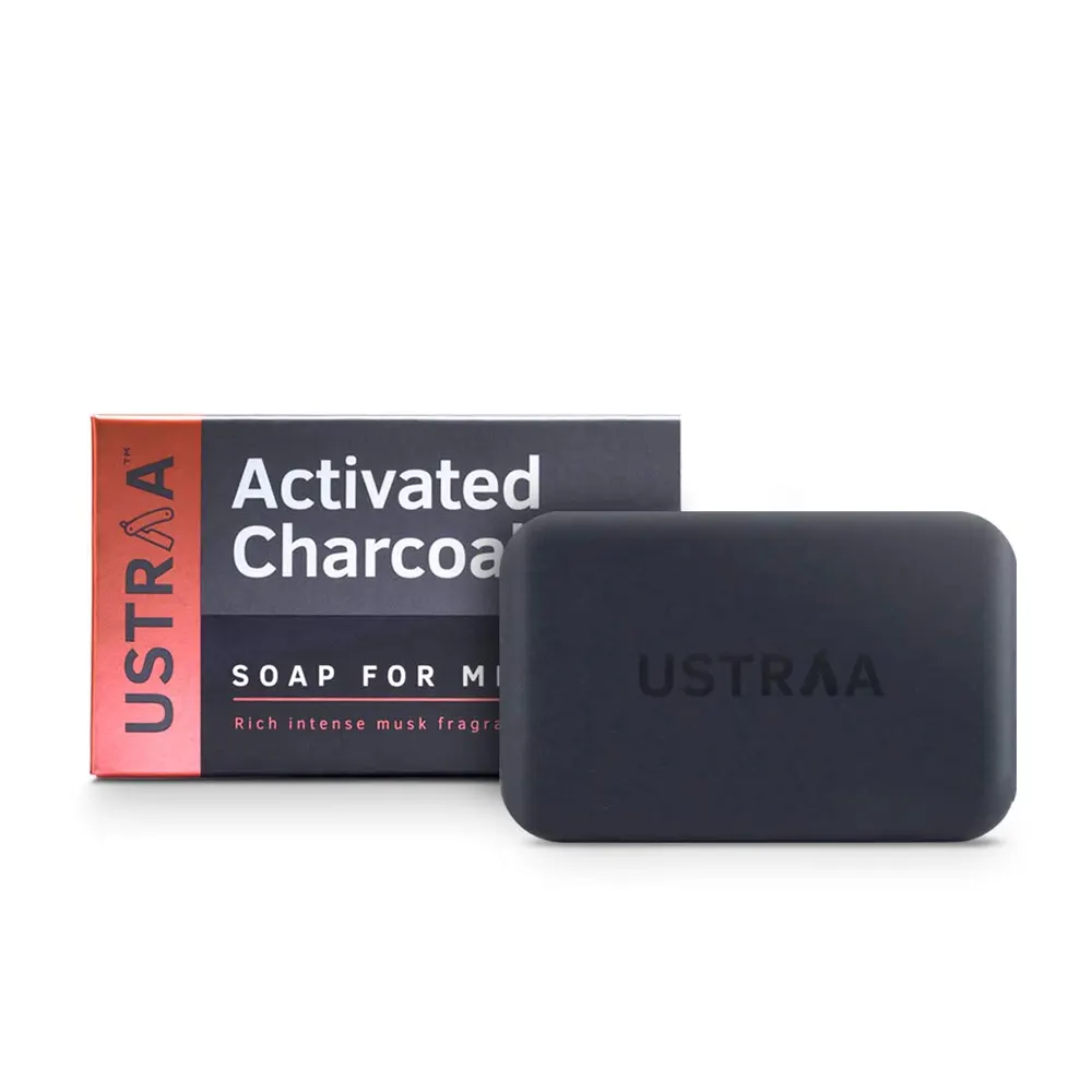 Ustraa Activated Charcoal Soap For Men 100G